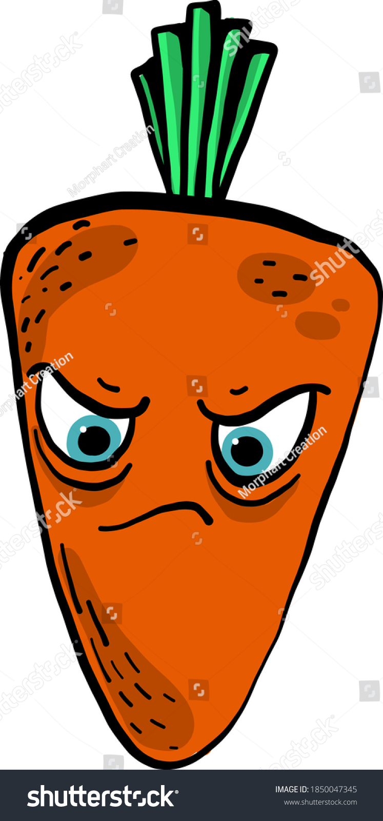 Angry Carrot Illustration Vector On White Stock Vector Royalty Free 1850047345 Shutterstock 4090