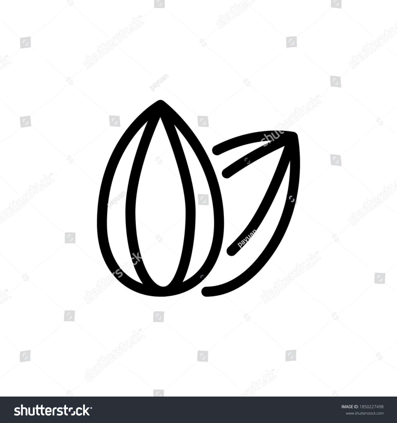 Seed Icon Vector Line Art Design Stock Vector (Royalty Free) 1850227498 ...