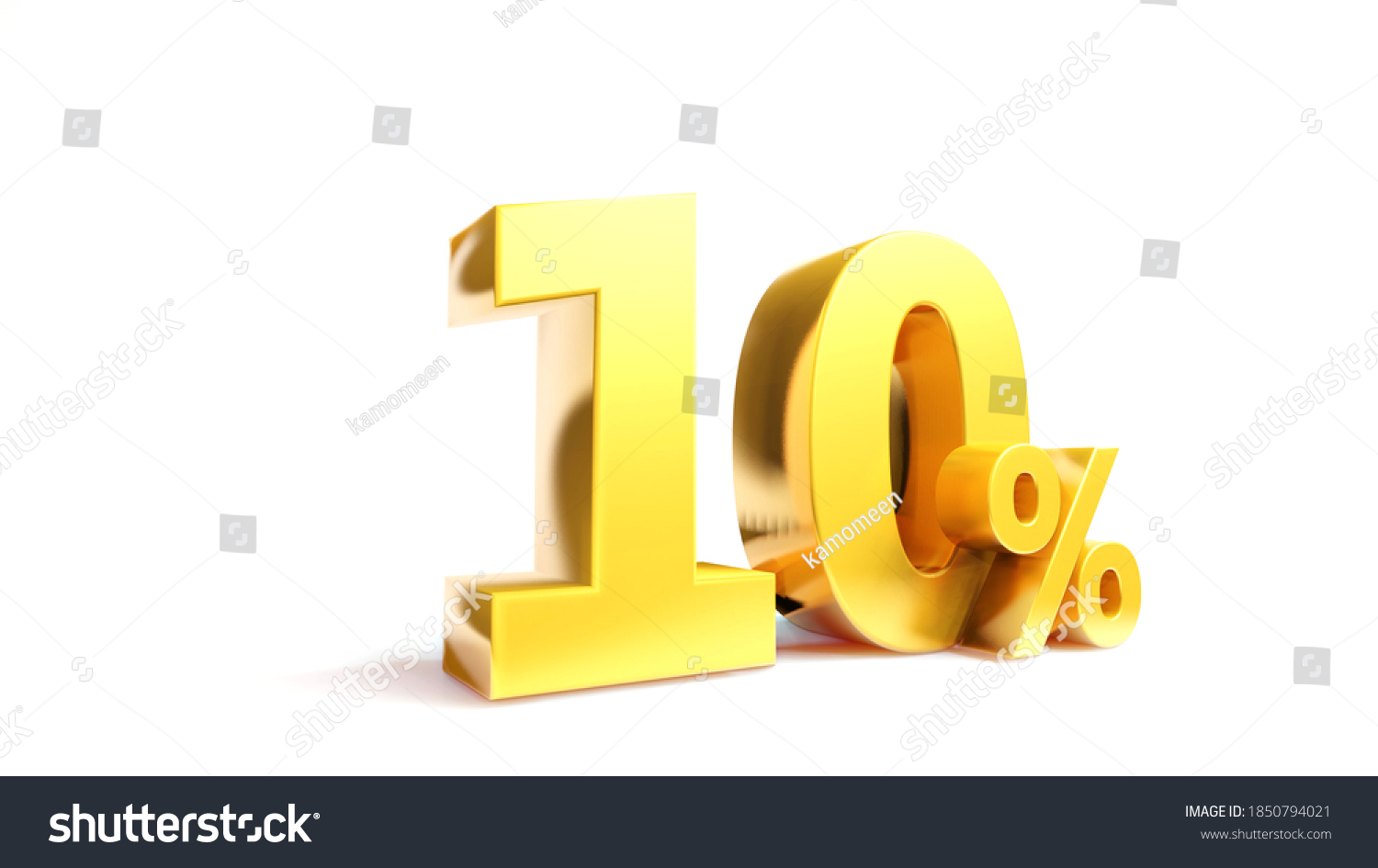 10 Golden Symbol 3d Render Stock Illustration 1850794021 | Shutterstock