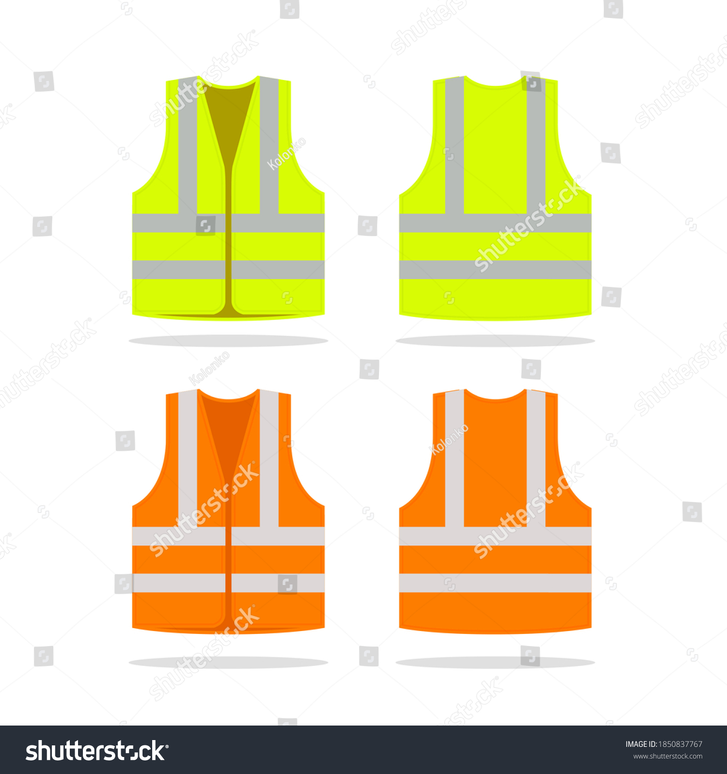 Safety Jacket Security Icon Vector Life Stock Vector (Royalty Free ...