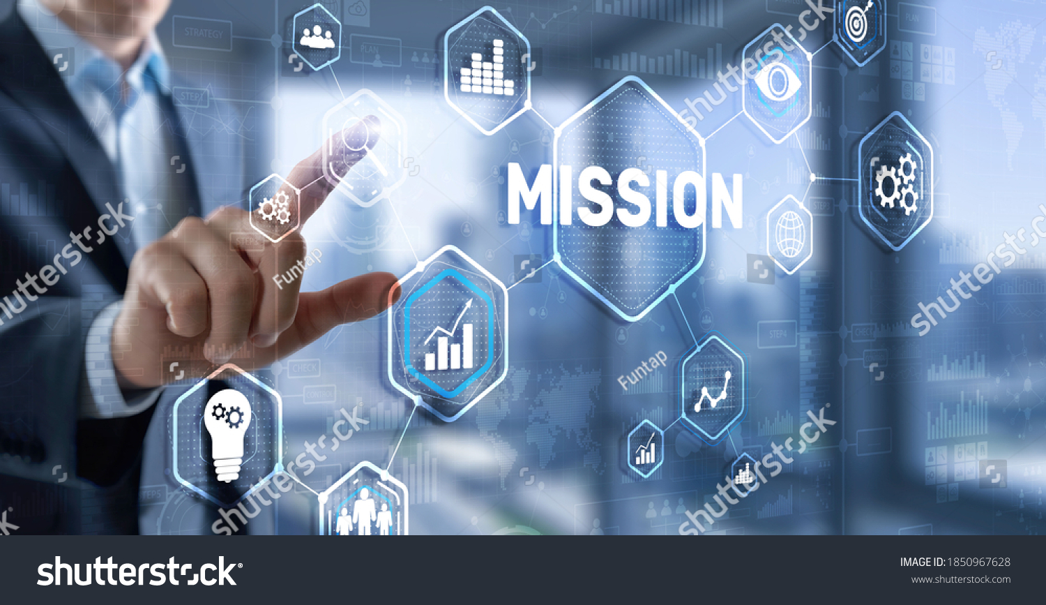 Mission Concept Finacial Success Chart Concept Stock Photo 1850967628 ...