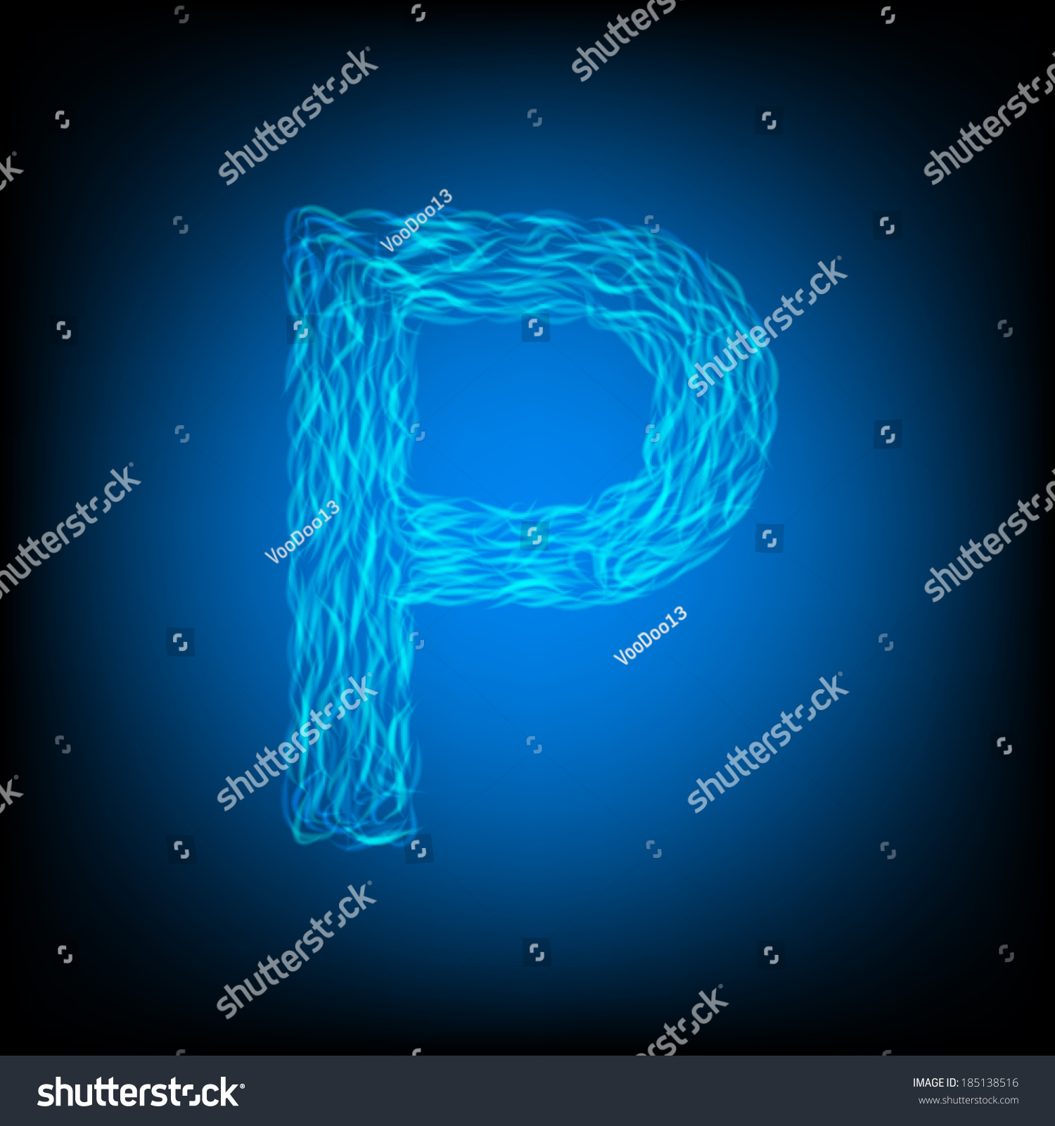 Water Letter P Vector Illustration Stock Vector (Royalty Free ...