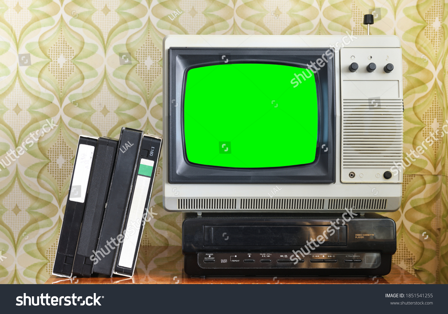 Old Silver Vintage Tv Green Screen Stock Photo 1851541255 | Shutterstock