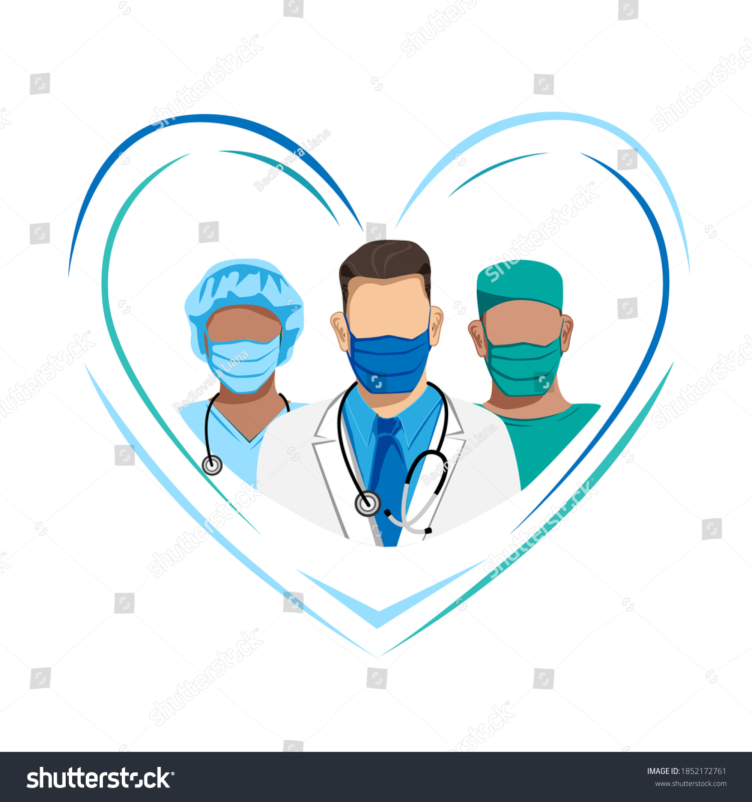 Thank You Doctors Nurses Their Help Stock Vector (royalty Free 