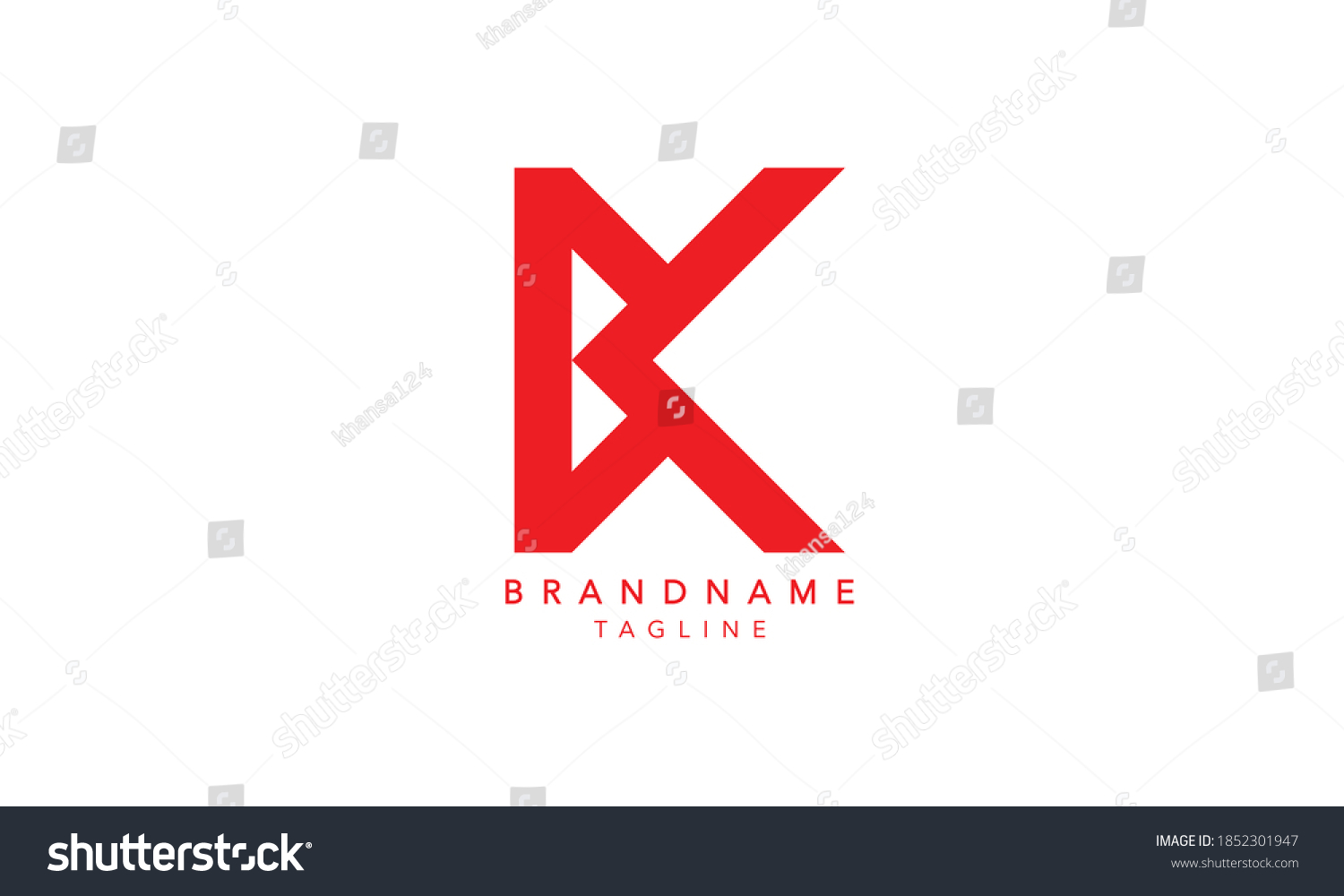 Alphabet Letter Initial Monogram Logo Bk Stock Vector (Royalty Free ...