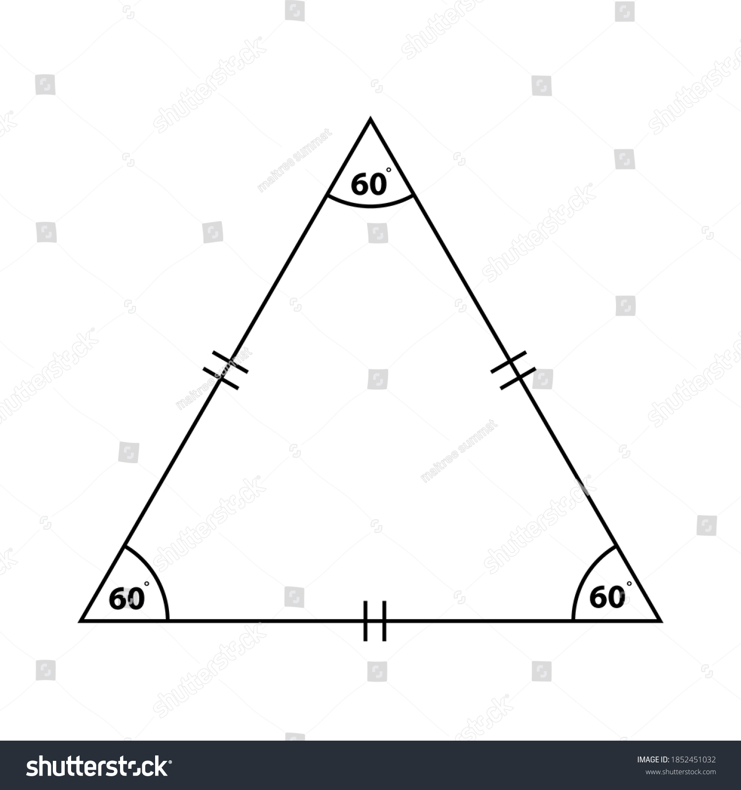 Equilateral Triangles On White Background Stock Vector Royalty Free 1852451032 Shutterstock 0574