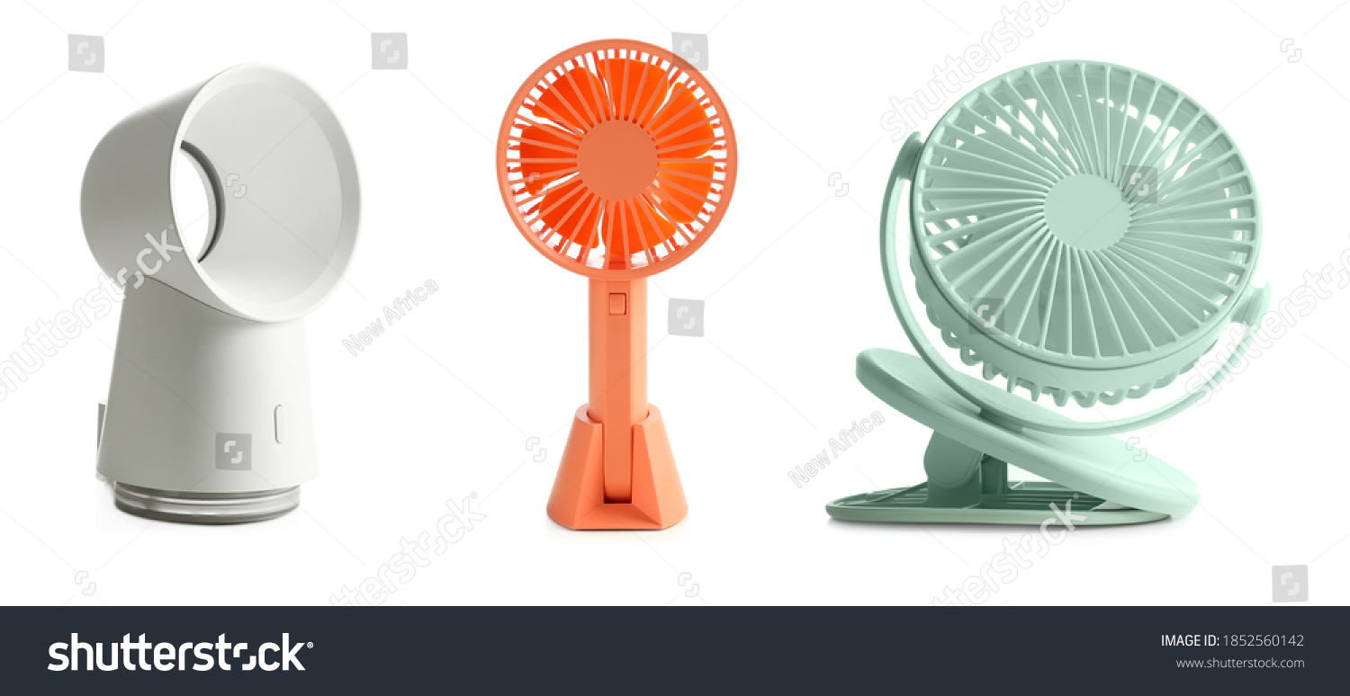 Set Different Fans On White Background Stock Photo 1852560142 ...