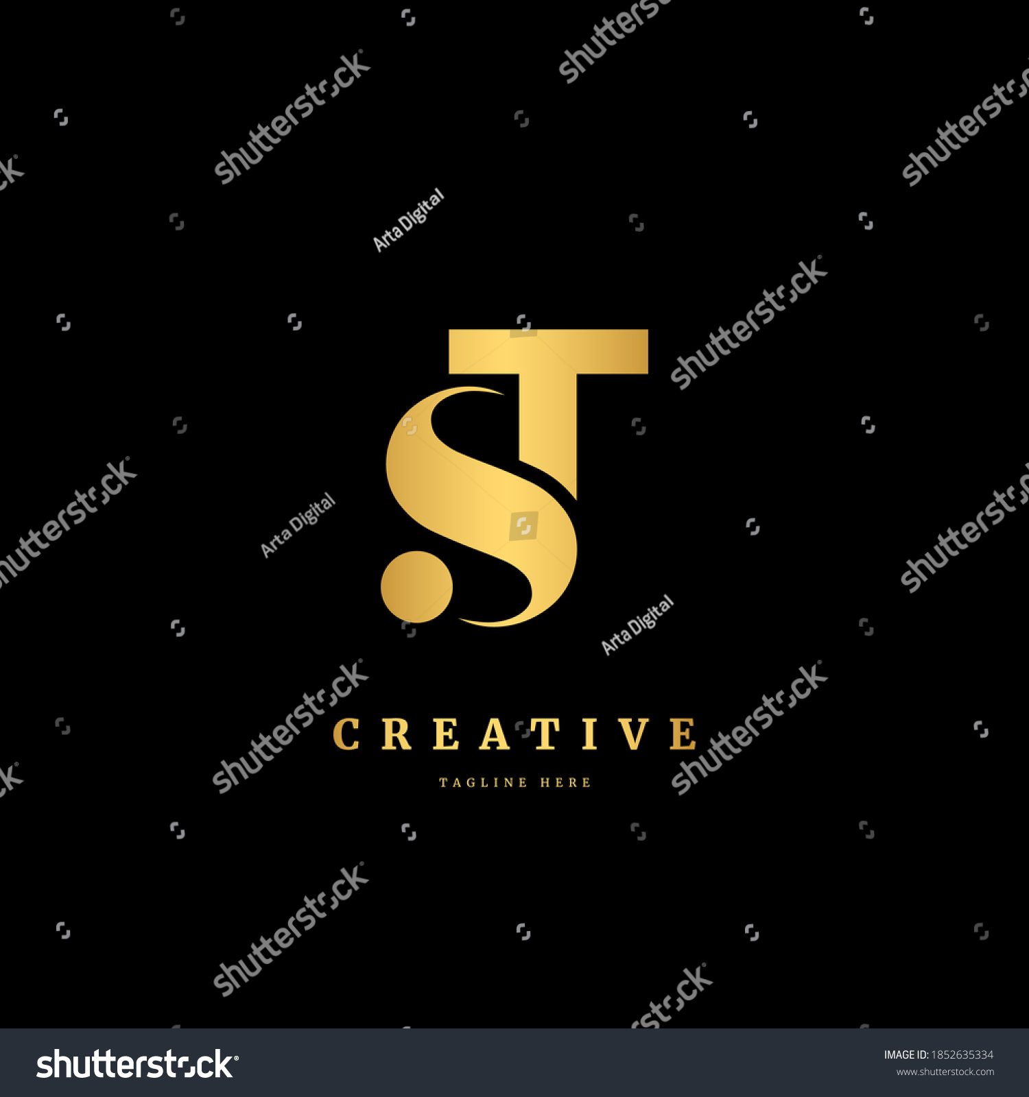 Initial Letter St Logotype Monogram Logo Stock Vector (Royalty Free ...