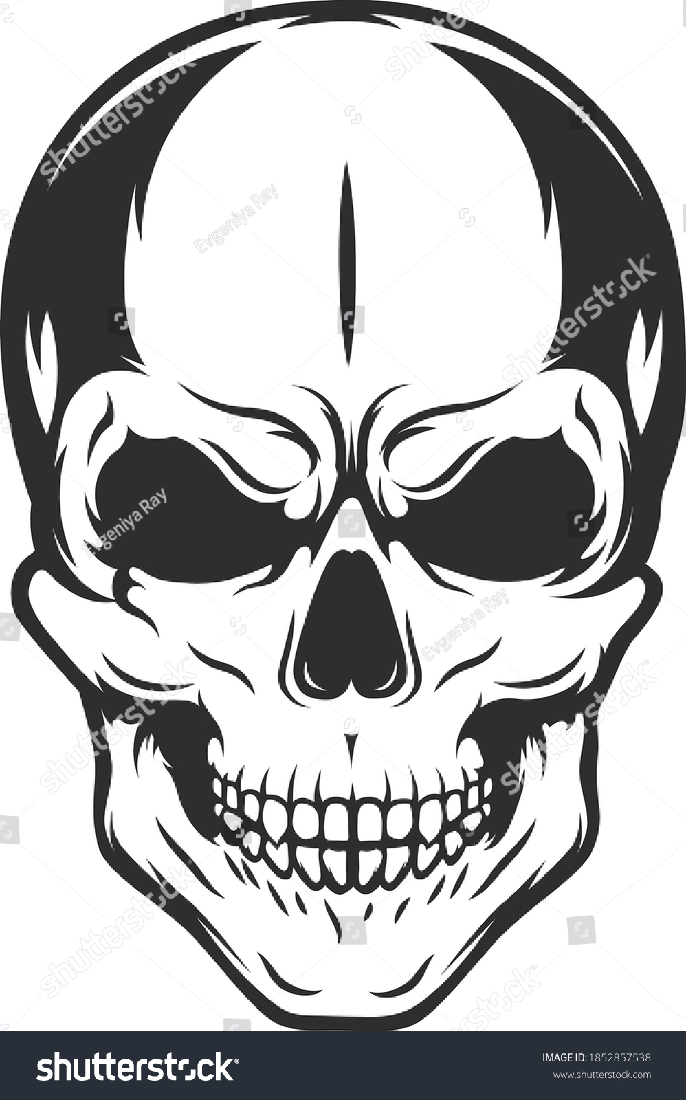 Gothic Skull Vector Tattoo Halloween Stock Vector (Royalty Free ...