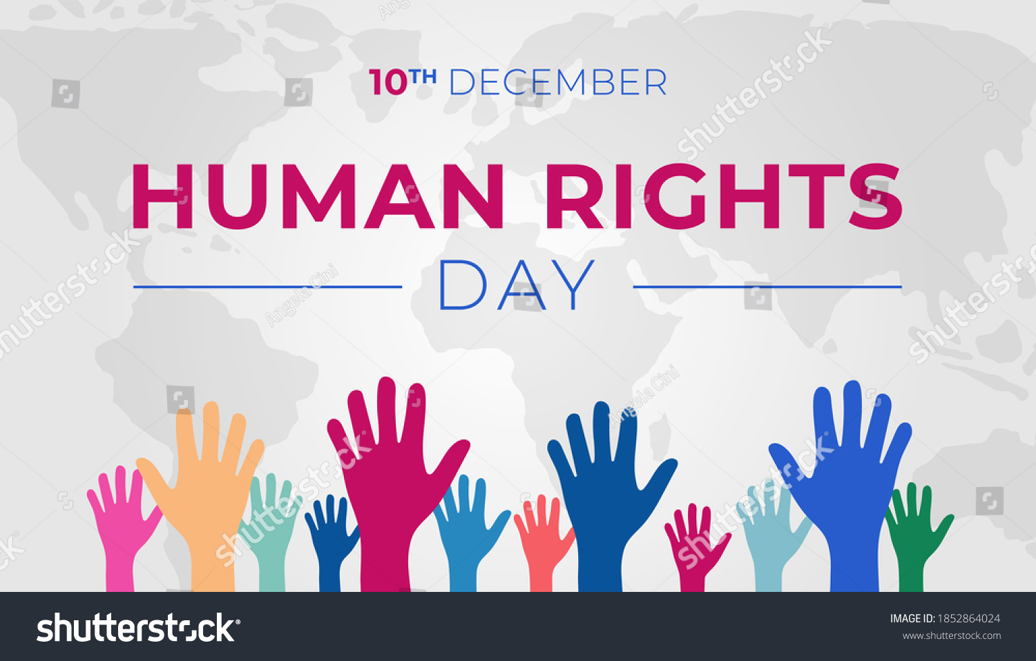 Human Rights Day Red Background Banner Stock Vector (Royalty Free ...