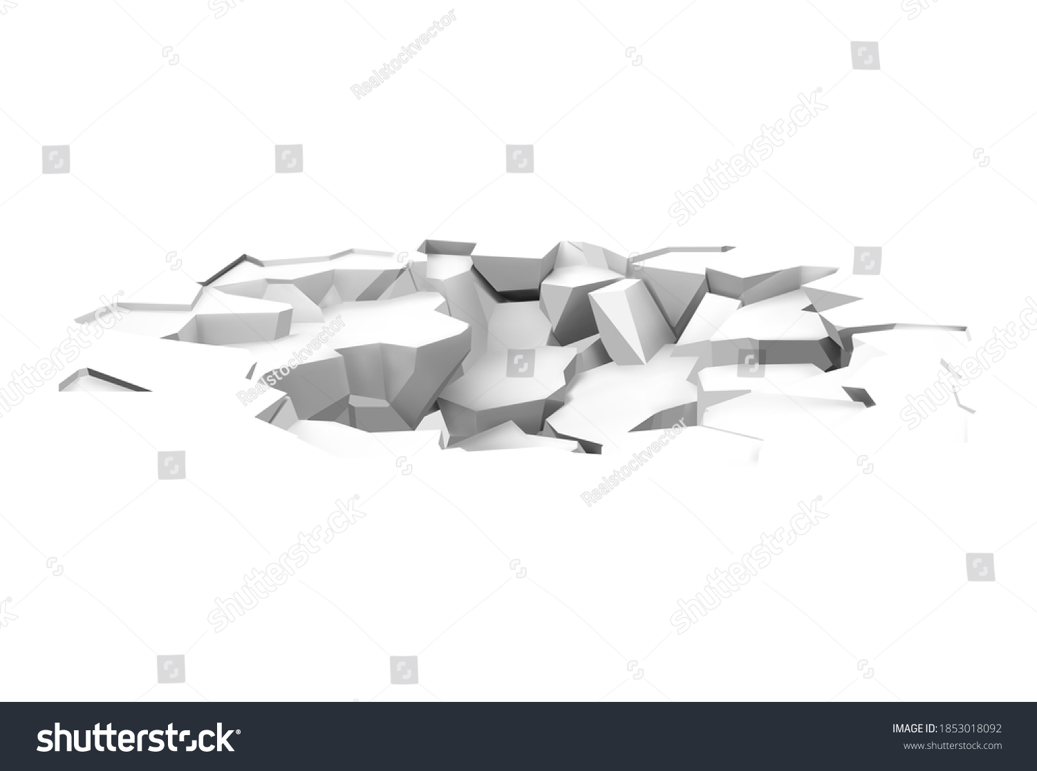 Realistic Broken Floor Vector Illustration Isolated Stock Vector ...