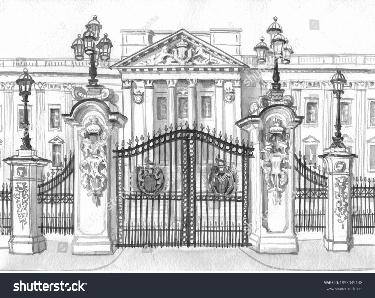 Ворота во дворец рисунок