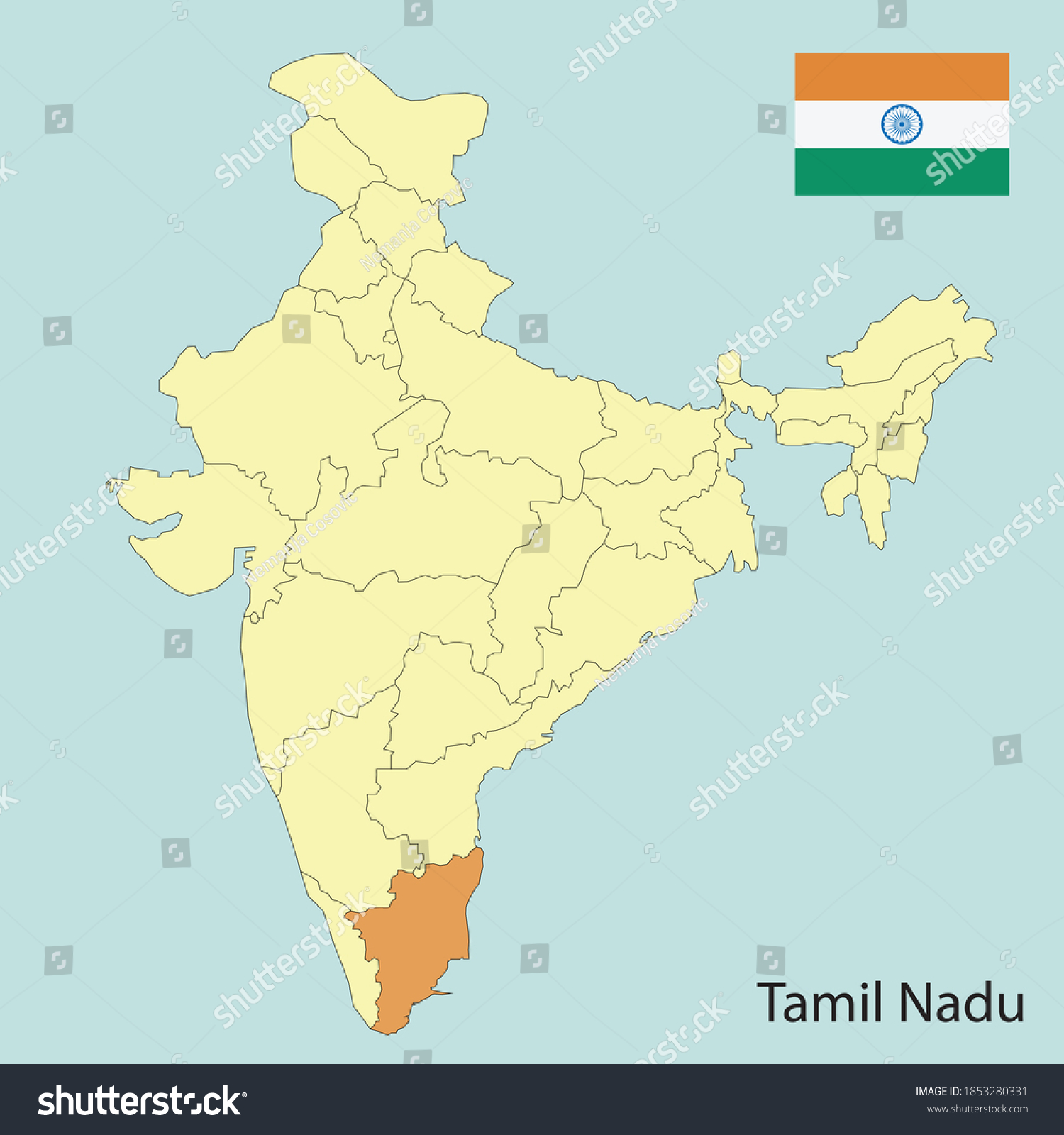 Sikkim Map India State Borders Stock Vector (Royalty Free) 1853280331 ...