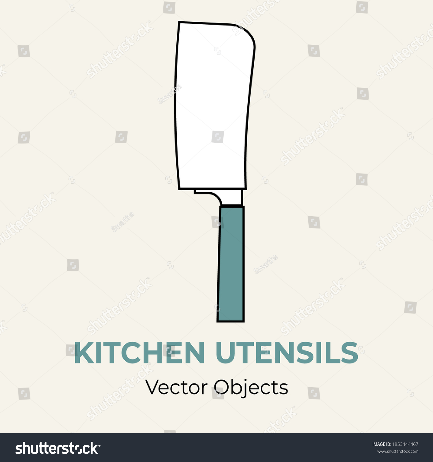 Kitchen Knife Vector Isolated Illustration Vector Stock Vector (Royalty ...