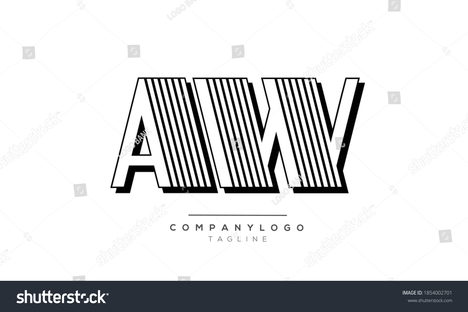 Aw Initials Monogram Letter Text Alphabet Stock Vector Royalty Free 1854002701 Shutterstock 