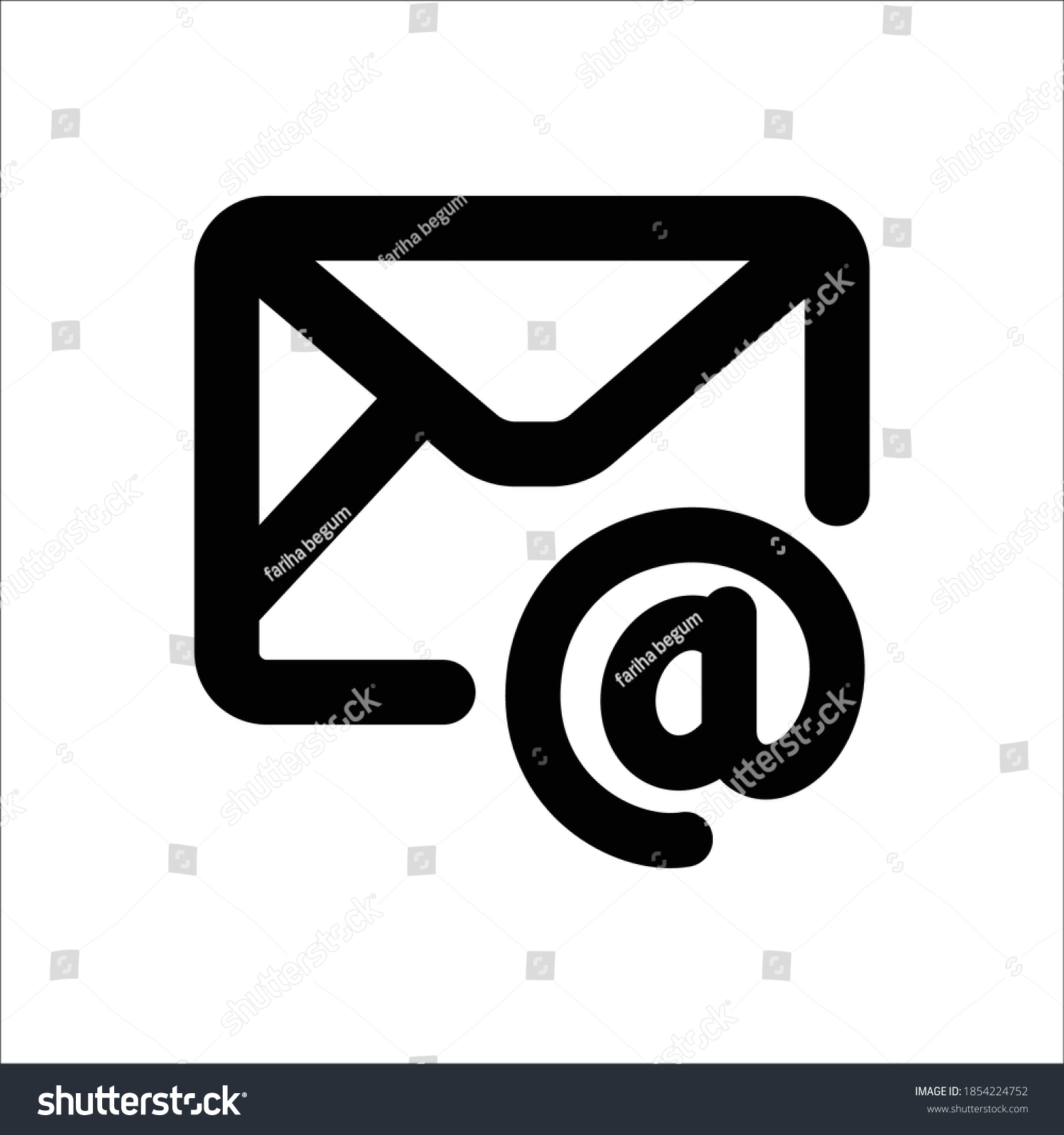 Email Icon Vector Illustration Stock Vector (Royalty Free) 1854224752 ...