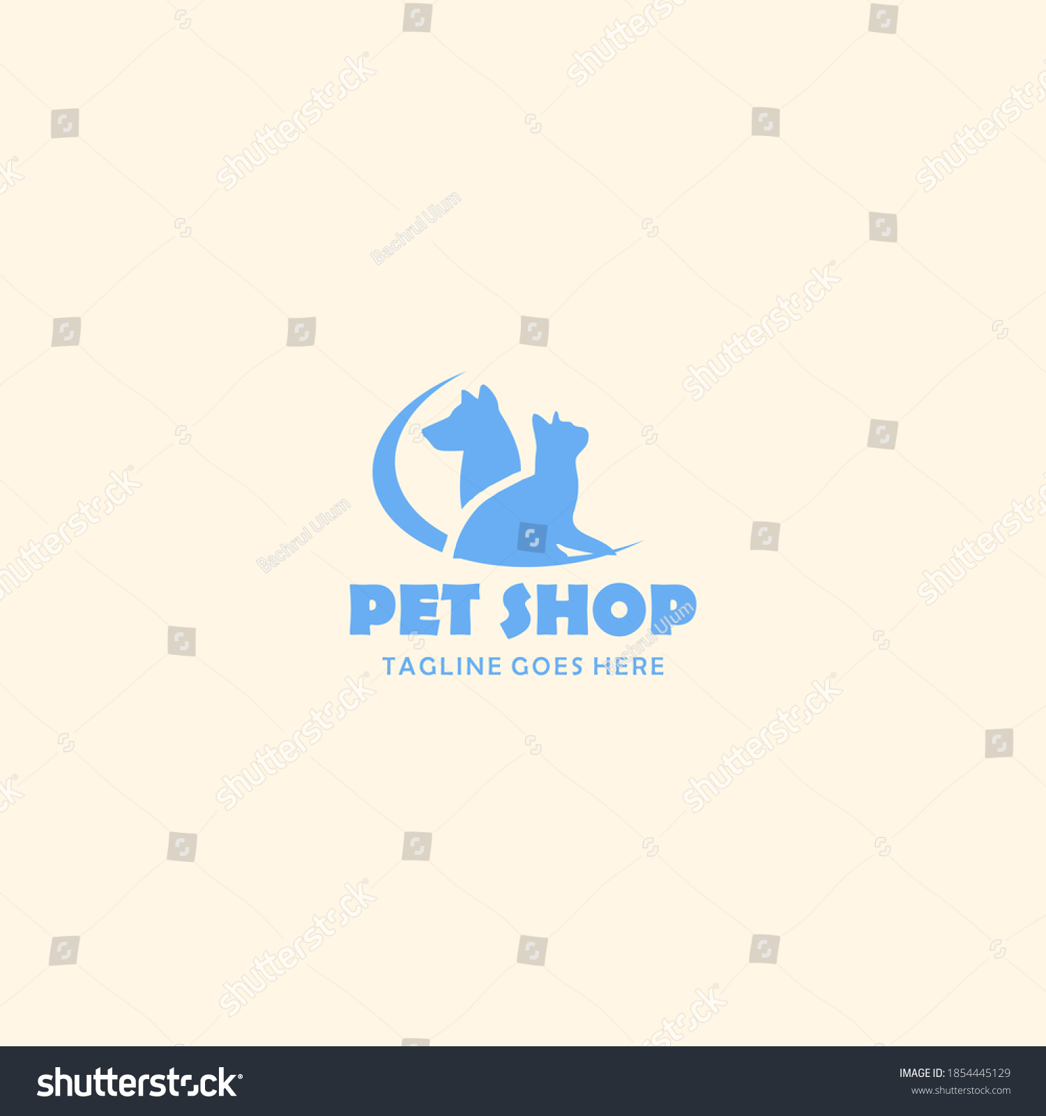 Vector Pet Shop Logo Design Template Stock Vector (Royalty Free ...