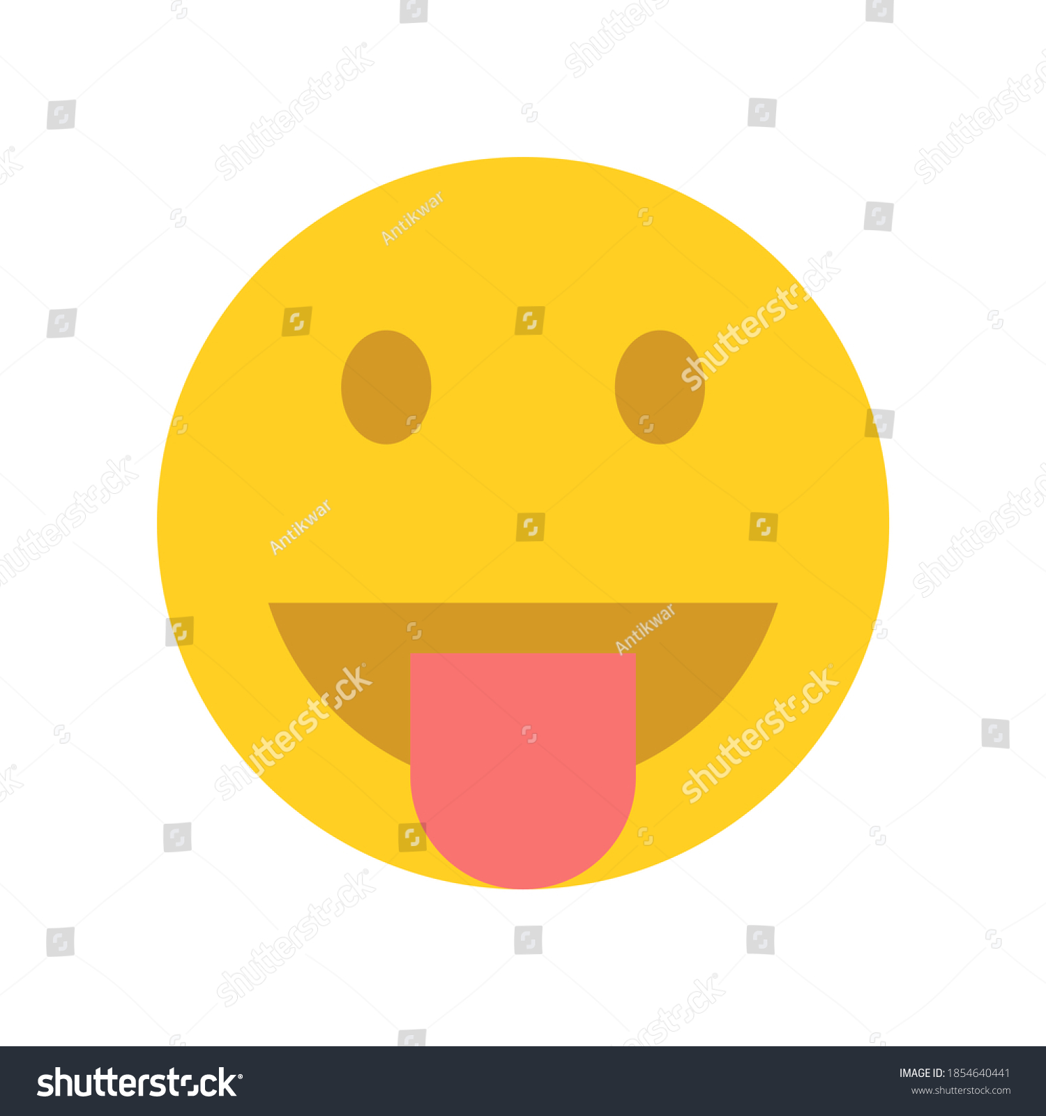 Happy Yellow Emoji Face Vector Icon Stock Vector (royalty Free 