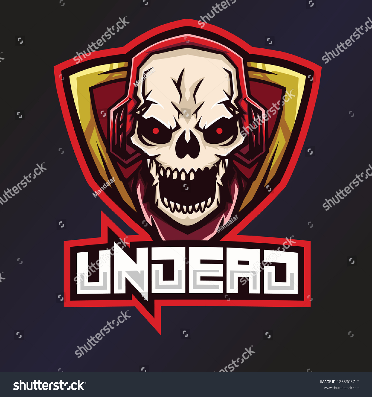 Undead Esports Logo Skull Logo Esport Stock Vector (Royalty Free ...