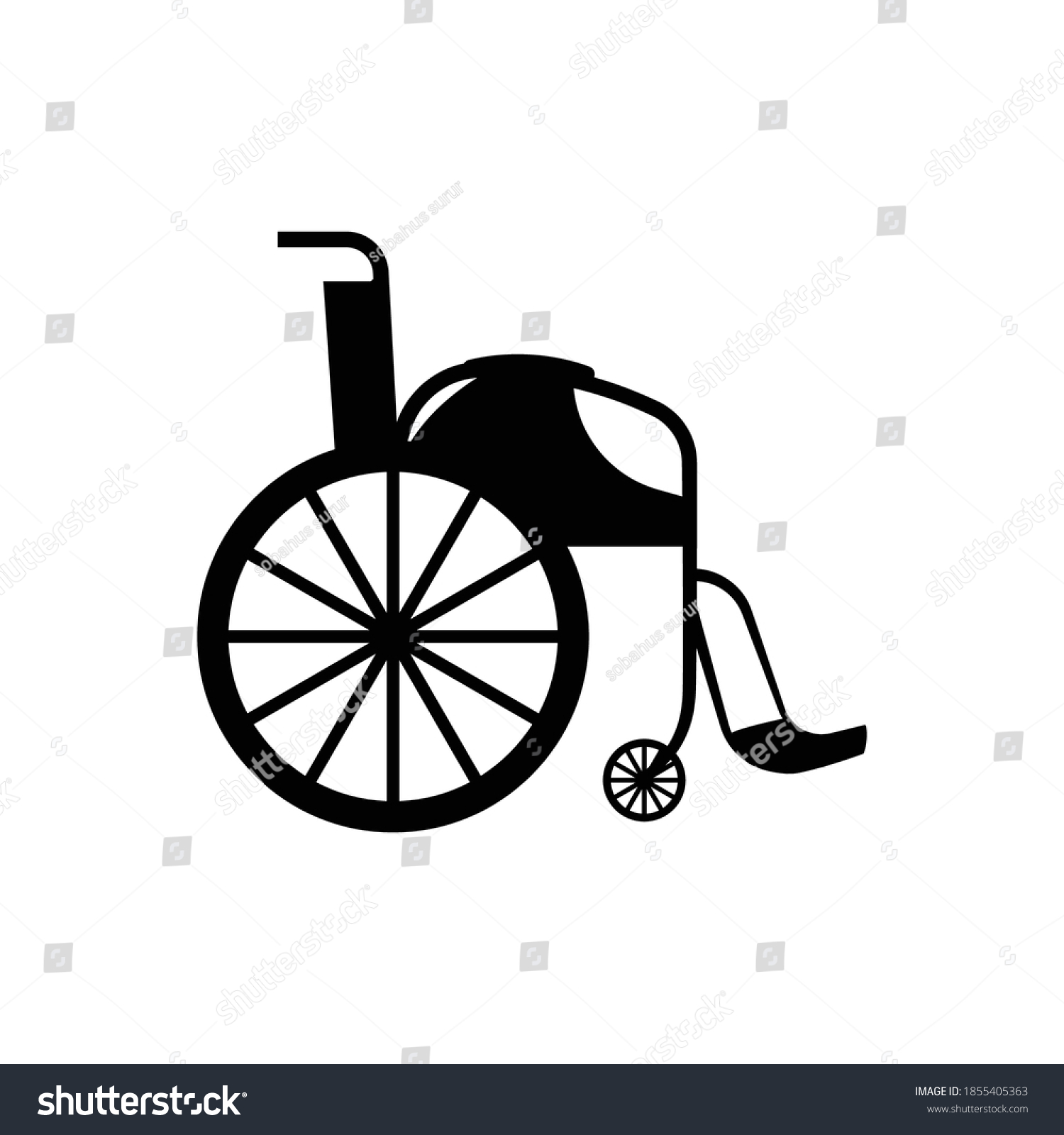 Disability Symbol Wheelchair Icon Design Template Stock Vector (Royalty ...