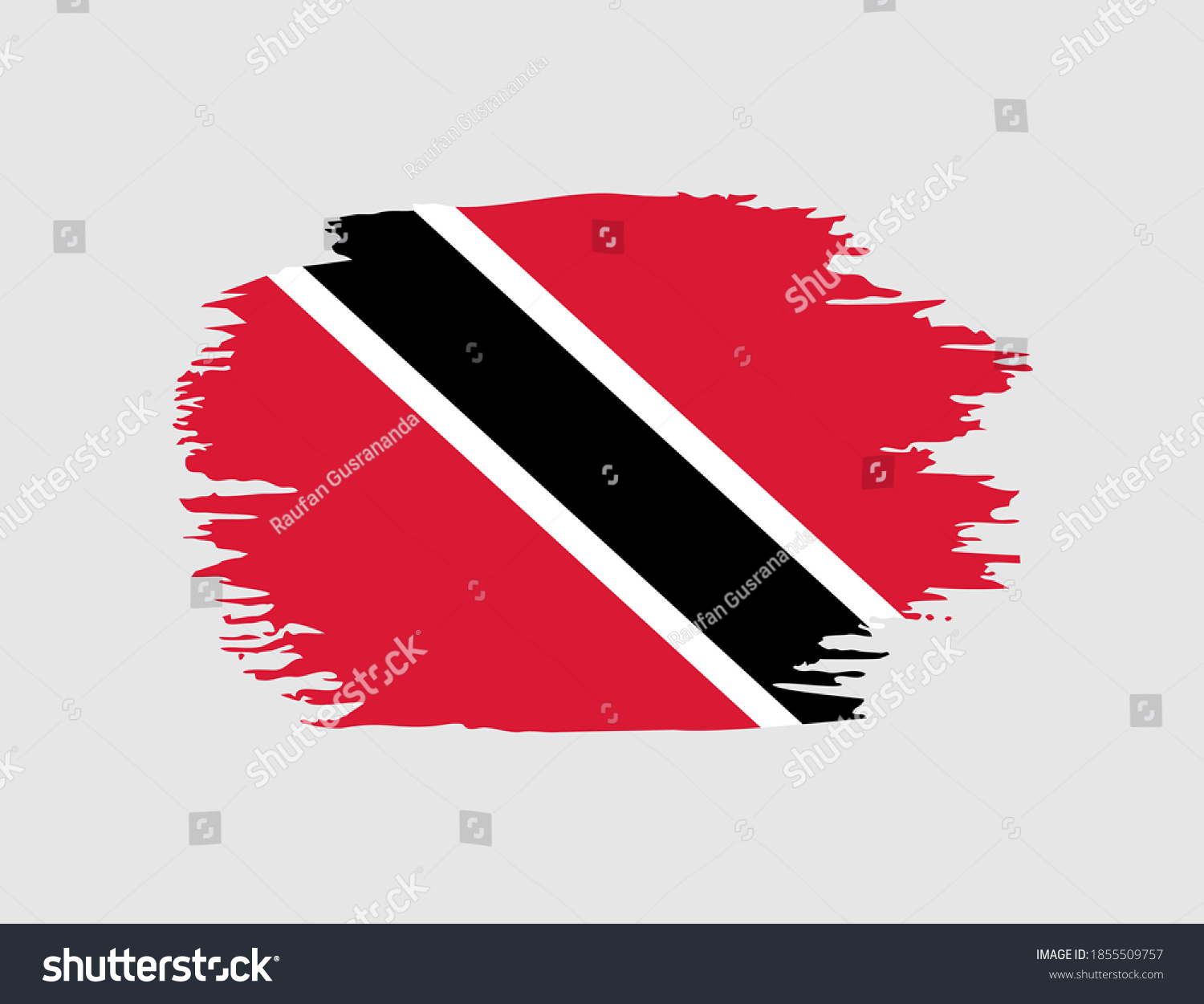 National Flag Trinidad Tobago Vector Illustration Stock Vector Royalty Free 1855509757 5634