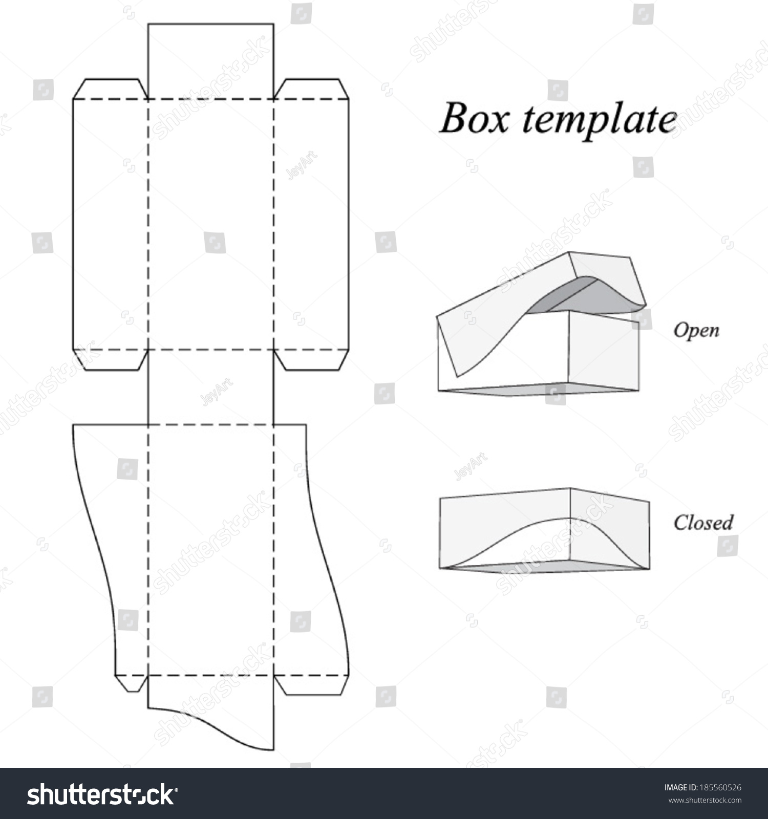 Interesting Box Template Lid Vector Illustration Stock Vector (Royalty ...