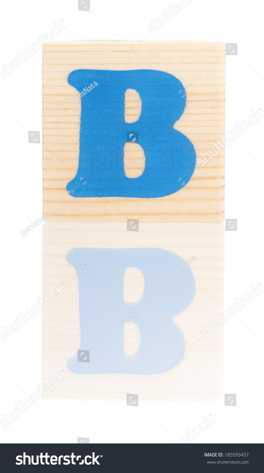 Wooden Block Letter B Isolated On Stock Photo 185593457 | Shutterstock