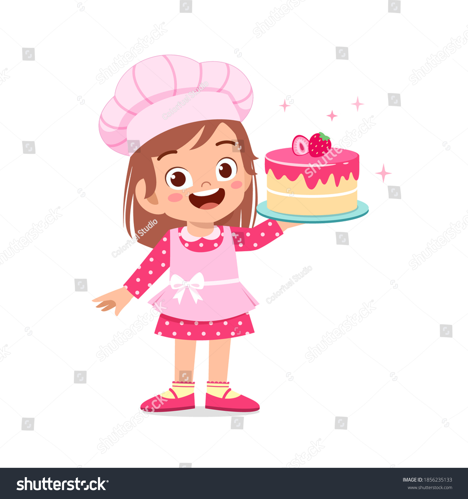 Happy Cute Little Kid Boy Girl Stock Vector (Royalty Free) 1856235133 ...