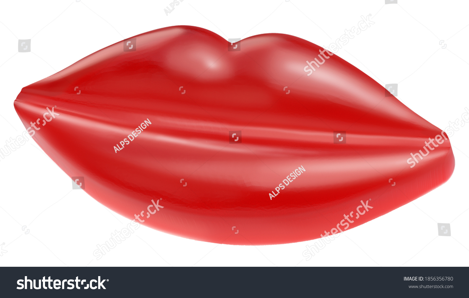 Lip Jelly Gummy Candy Isolated On Stock Illustration 1856356780 ...