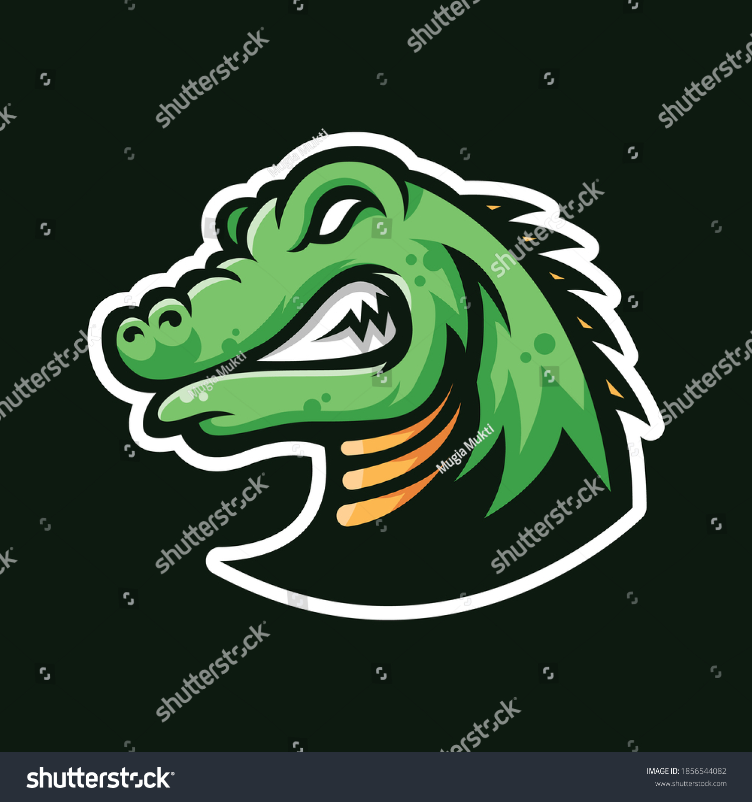 Crocodile Mascot Esport Logo Sticker Tshirt Stock Vector (Royalty Free ...