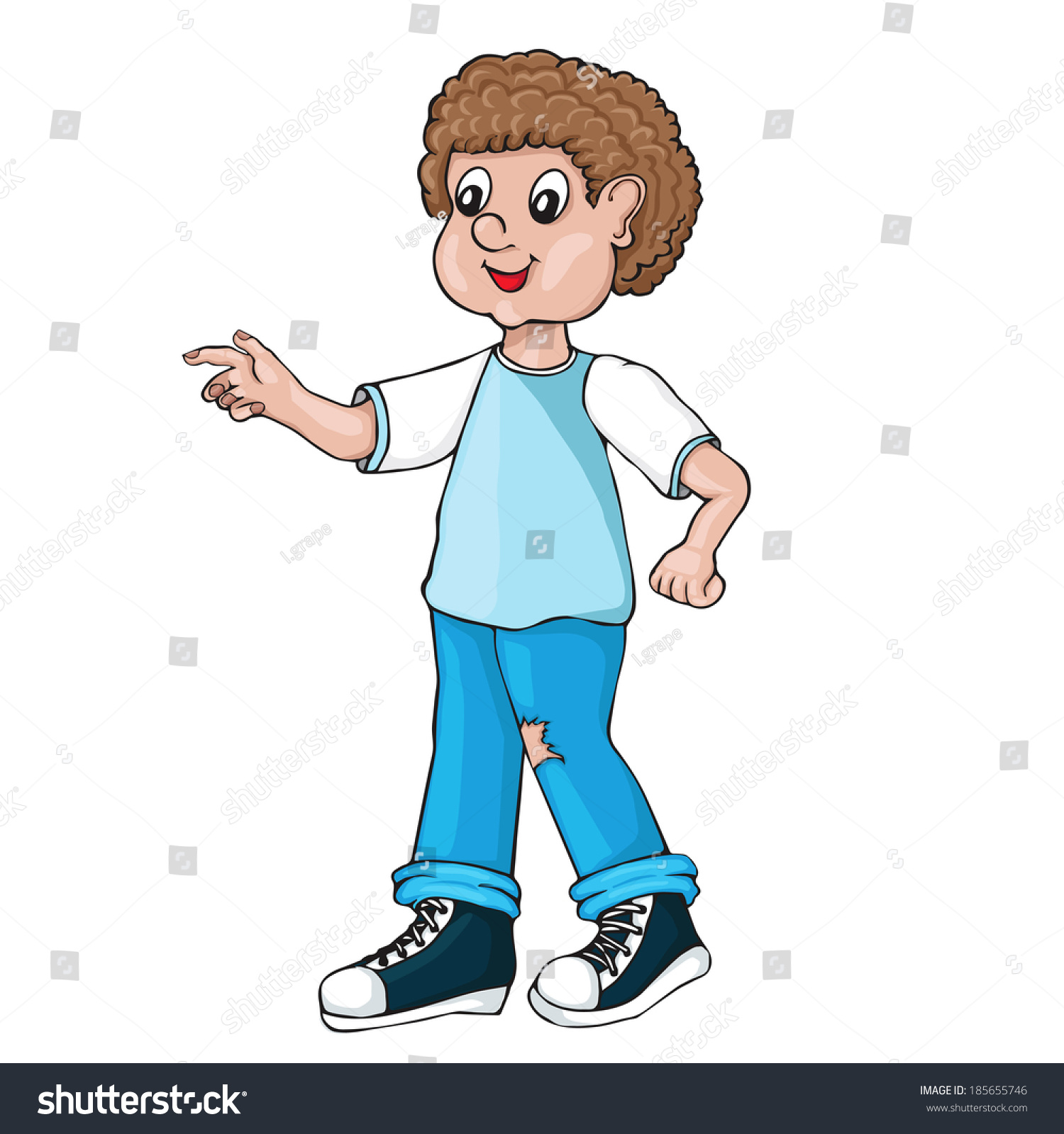 Curly Boy Cartoon Character Stock Illustration 185655746 Shutterstock Curly Boy Cartoon Character Stock Illustration 185655746 Shutterstock