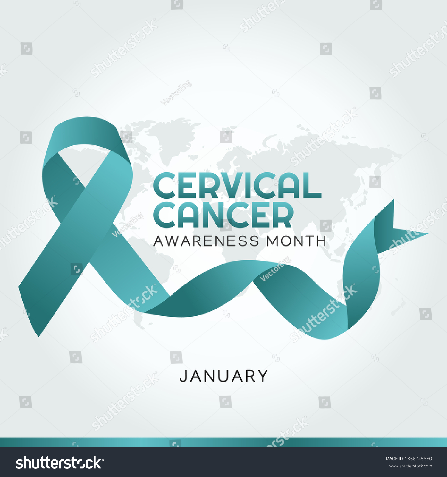 January Cervical Cancer Awareness Month Vector Stock Vector (Royalty ...