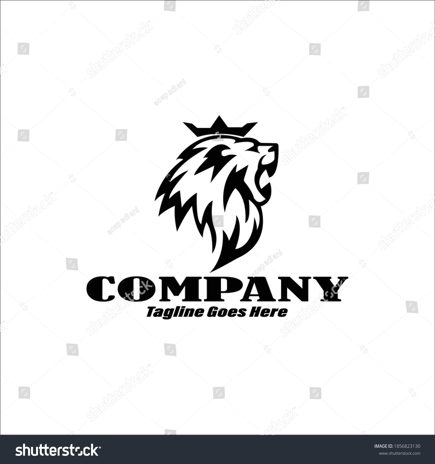 Lion Logo Design Businessfinance Stock Vector (Royalty Free) 1856823130 ...