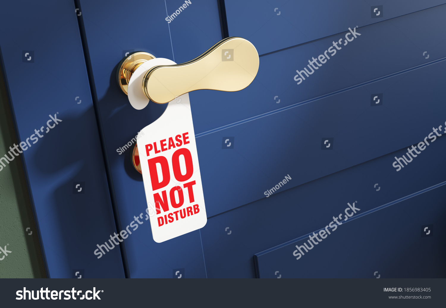 Classic Door Label Do Not Disturb Stock Illustration 1856983405 ...