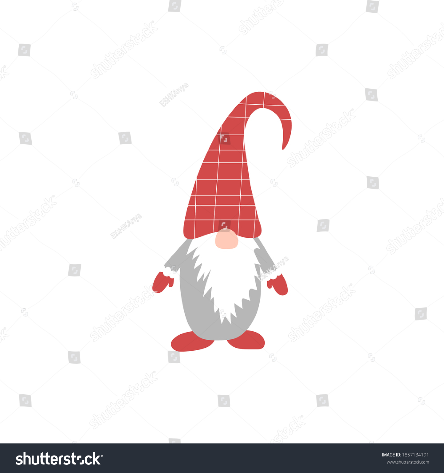 Gnome On White Background Vector Illustration Stock Vector (Royalty ...