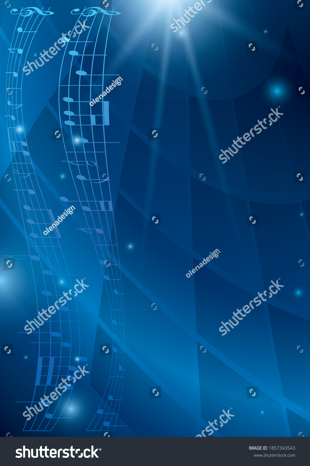 Abstract Vertical Music Background Blue Vector Stock Vector (Royalty ...