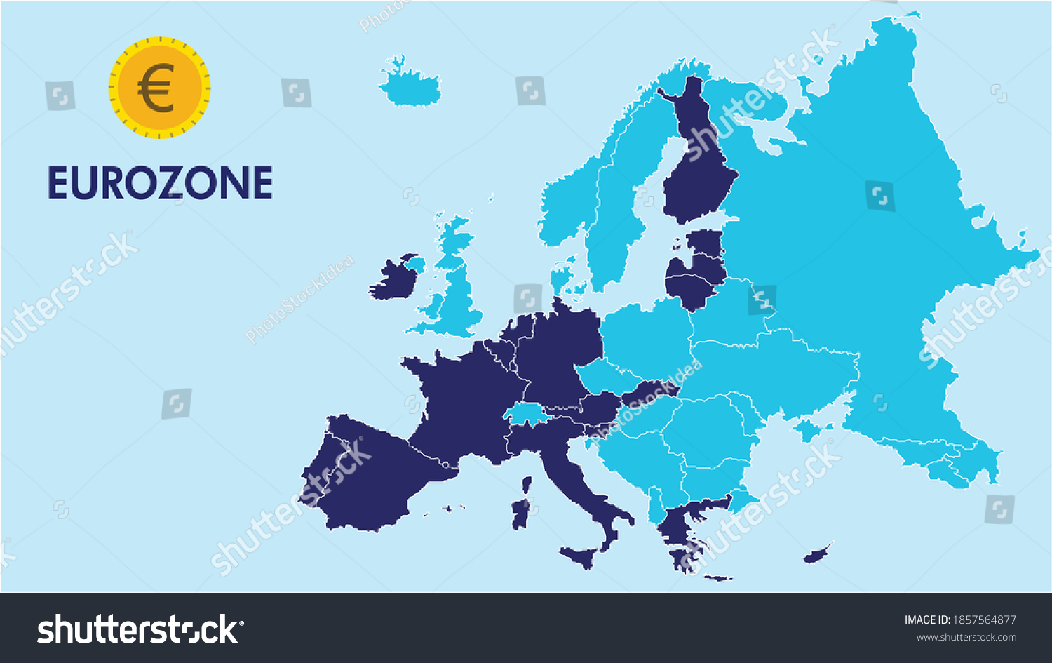 Eurozone Map Images Stock Photos Vectors Shutterstock