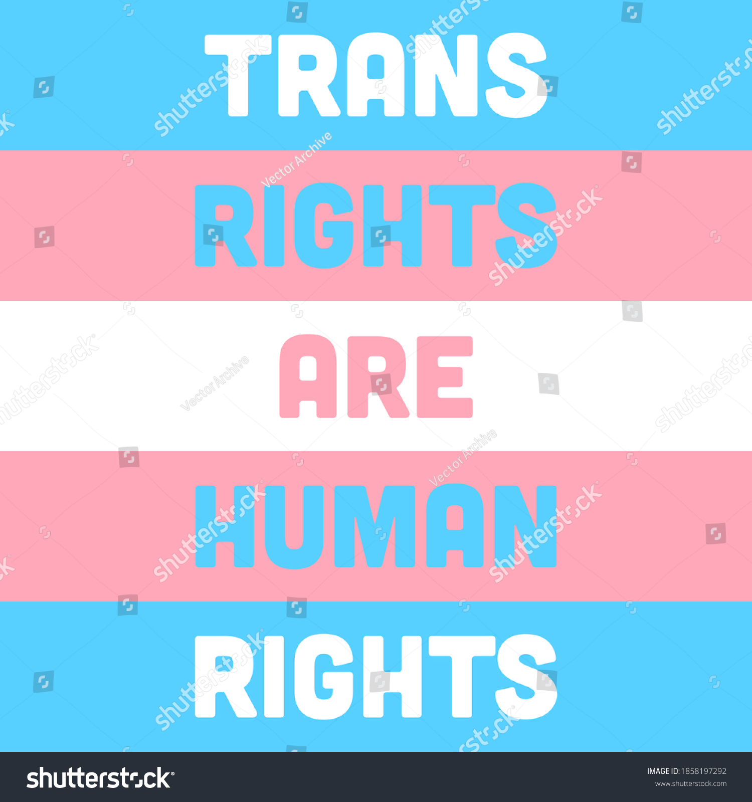 Trans Rights Human Rights Typography Poster Stock Vector (Royalty Free ...