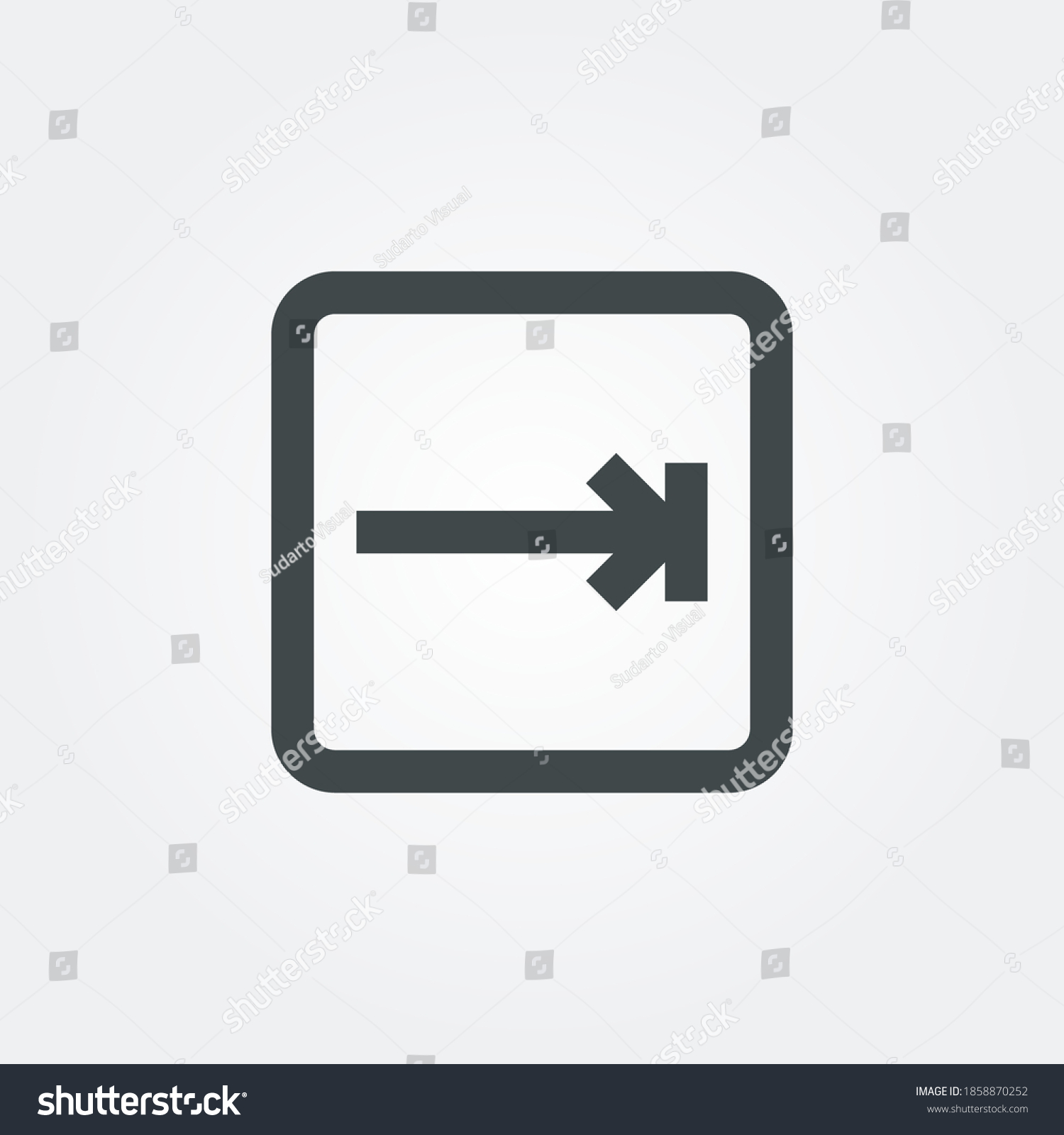 Tab Key Icon Symbol Isolated On Stock Vector Royalty Free 1858870252