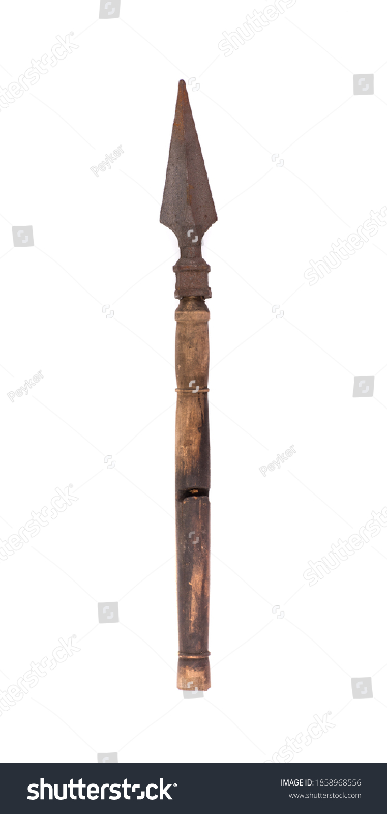 Medieval Spear Isolated On White Background Stock Photo 1858968556 ...