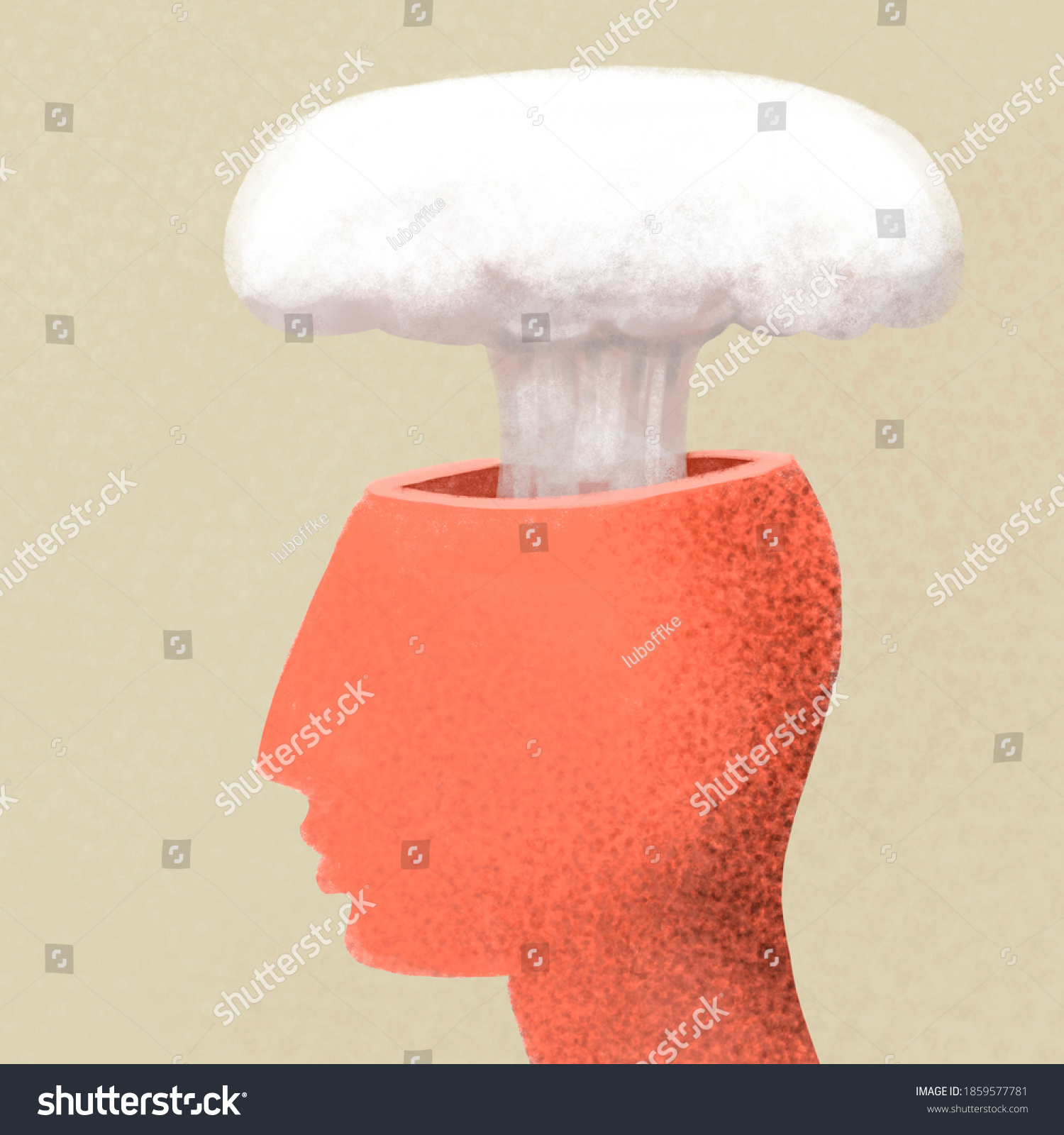 Head Explosion Imagination Profile Person Explosion Stock Illustration 1859577781 Shutterstock