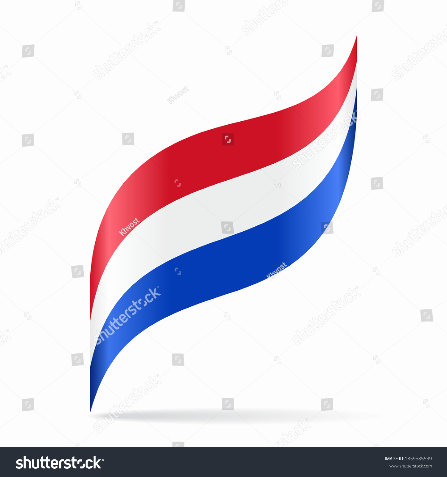 Dutch Flag Wavy Abstract Background Vector Stock Vector (Royalty Free ...