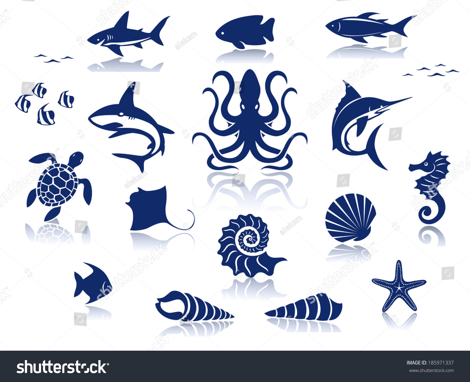 Логотипы с морскими животными