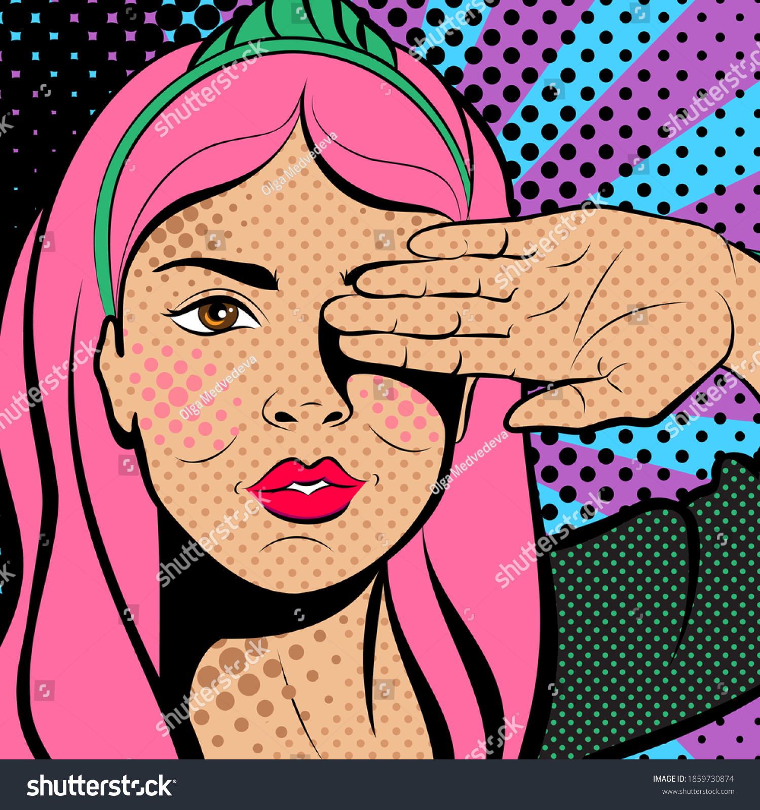 Sexy Pop Art Woman Hand On Stock Vector Royalty Free 1859730874 Shutterstock 4126