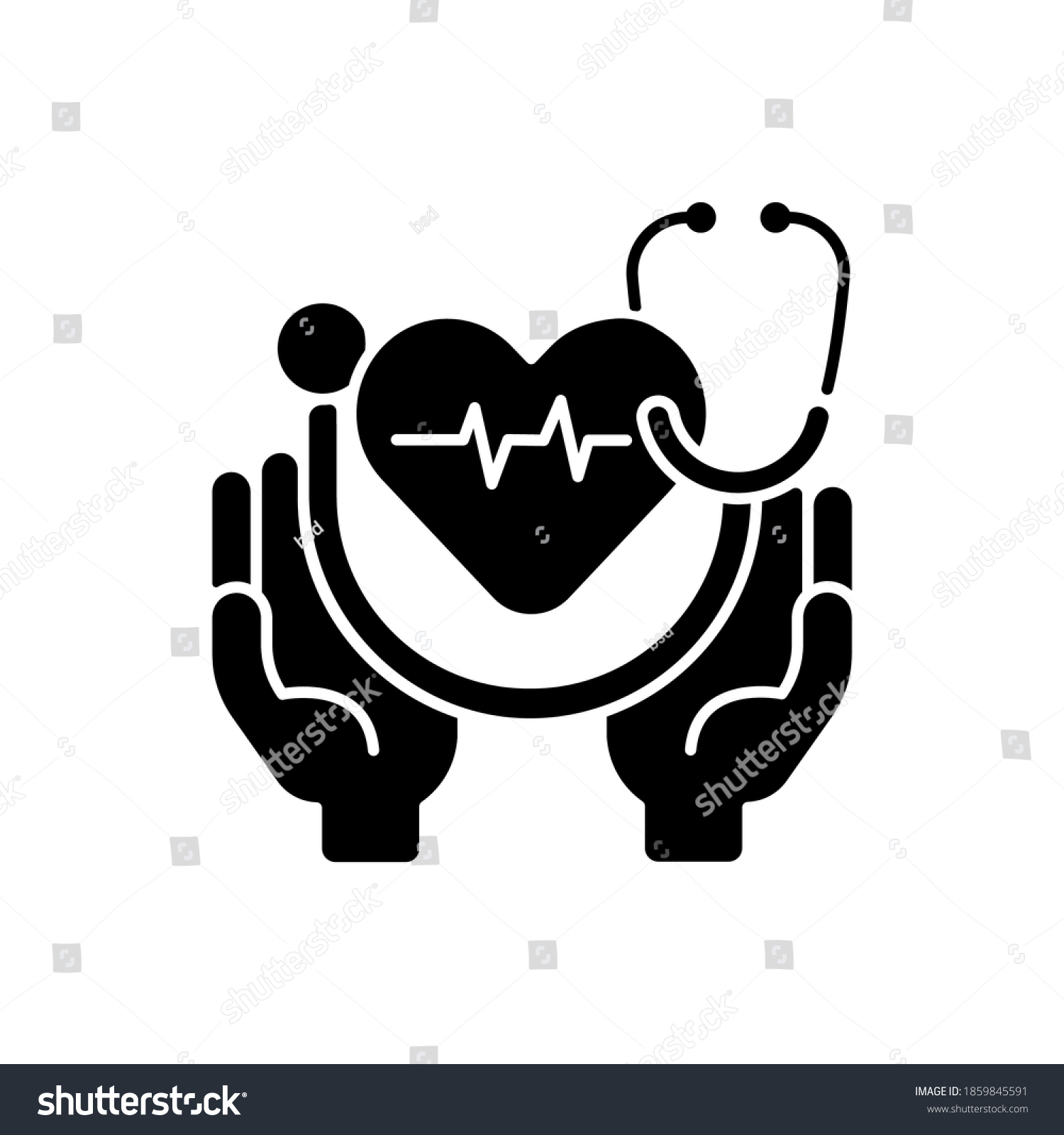 Health Care Black Glyph Icon Medical Stock Vector (Royalty Free ...