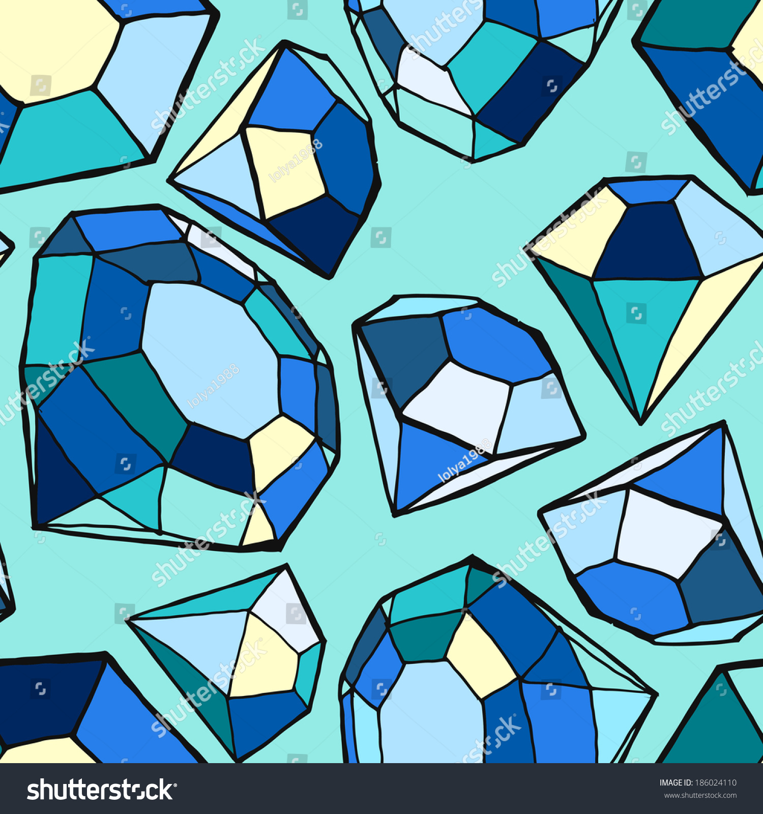 Seamless Diamond Pattern Vector Illustration Stock Illustration