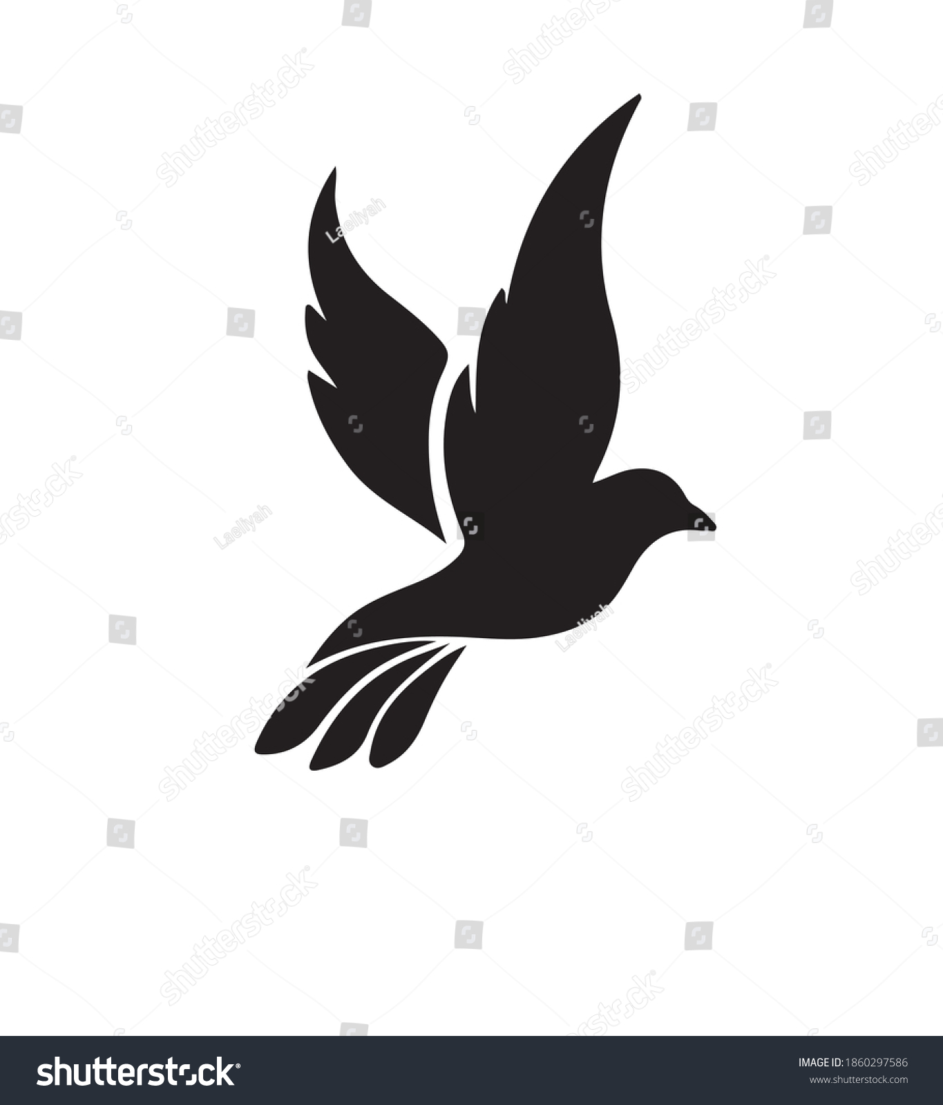 Bird Silhouette Vector Isolated Background Stock Vector (Royalty Free ...