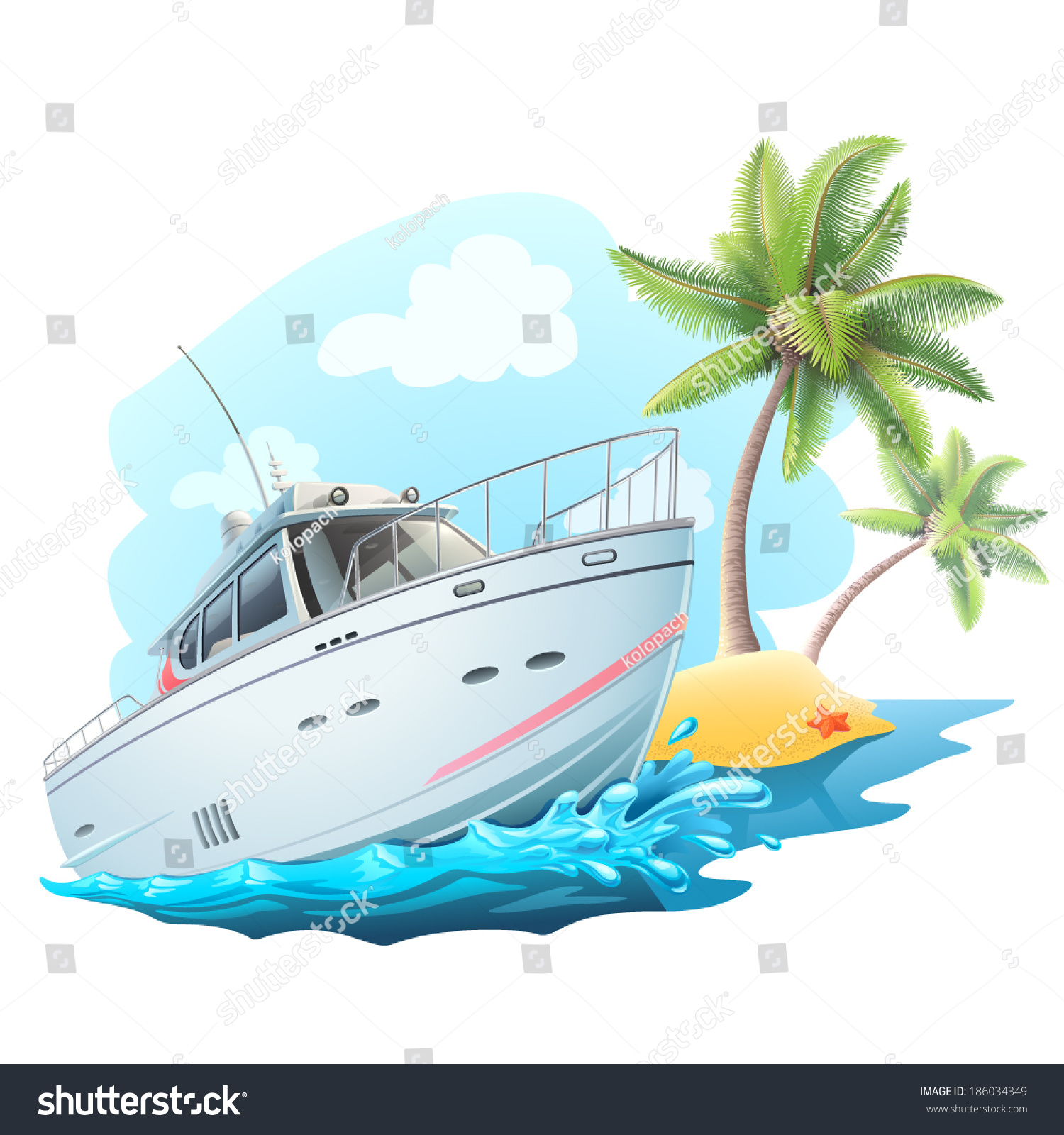 yacht illustration