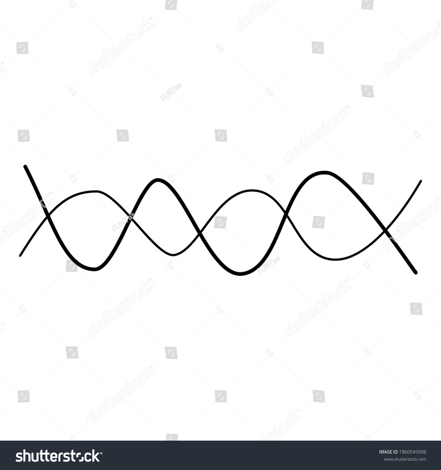 Vector Symbol Sound Wave Stock Vector (Royalty Free) 1860545908 ...