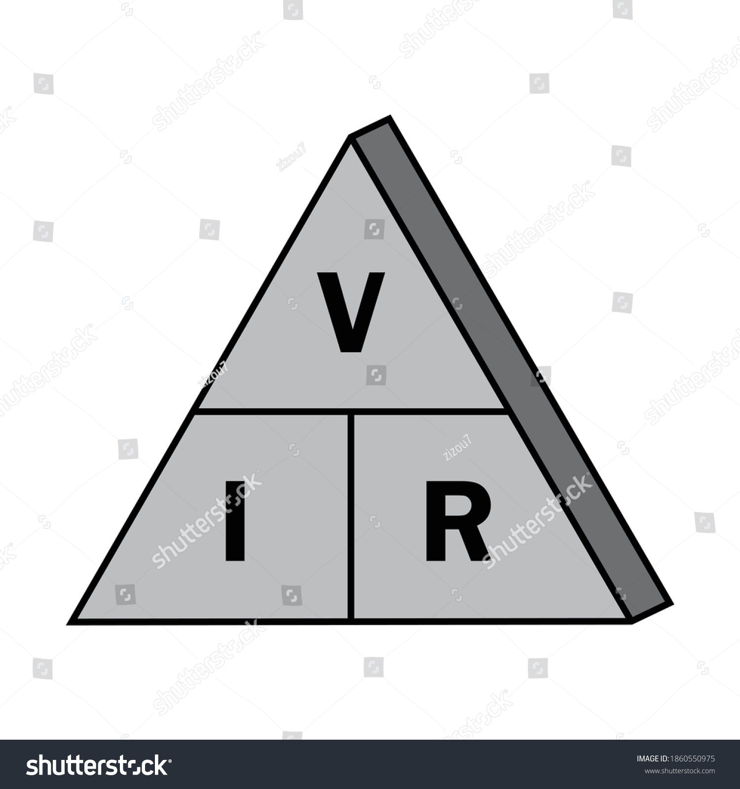 Ohms Law Triangle On White Background: เวกเตอร์สต็อก (ปลอดค่าลิขสิทธิ์ ...